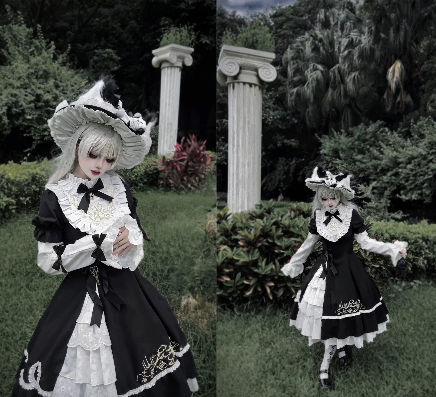 Sewing Magic Cat - Classic Lolita Six-Panel OP Dress with Embroidery