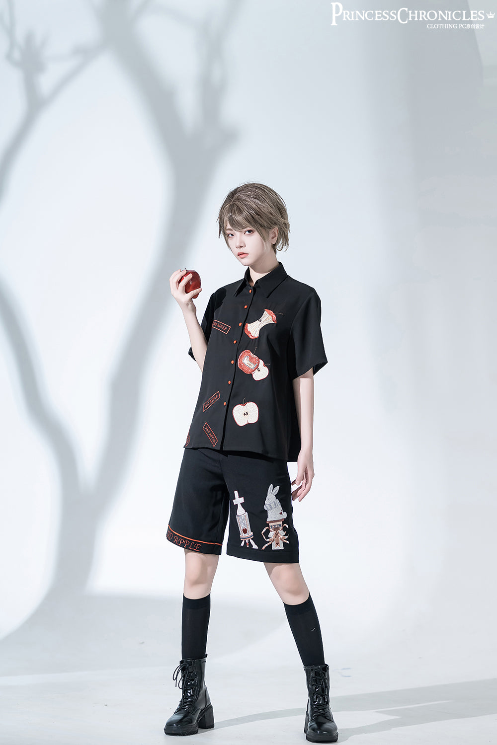 Princess Chronicles~badapple~Ouji Lolita Black Shirt and Shorts   