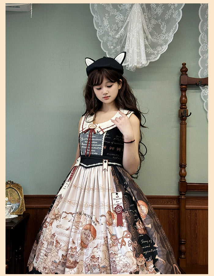 Alice Girl~Fox Band~Sweet Lolita Faux Collar with Ear-shaped Accents