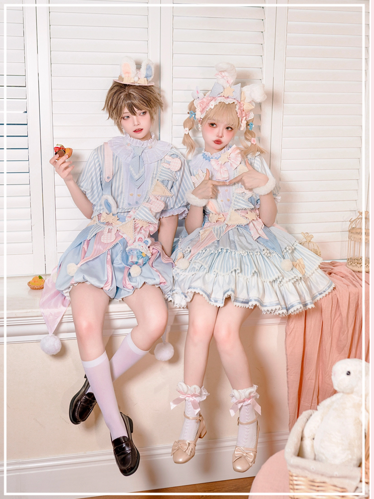 (BFM)Forest Fluorescent Carps~Ouji Lolita Suit Circus Prince Shorts and OP Dress