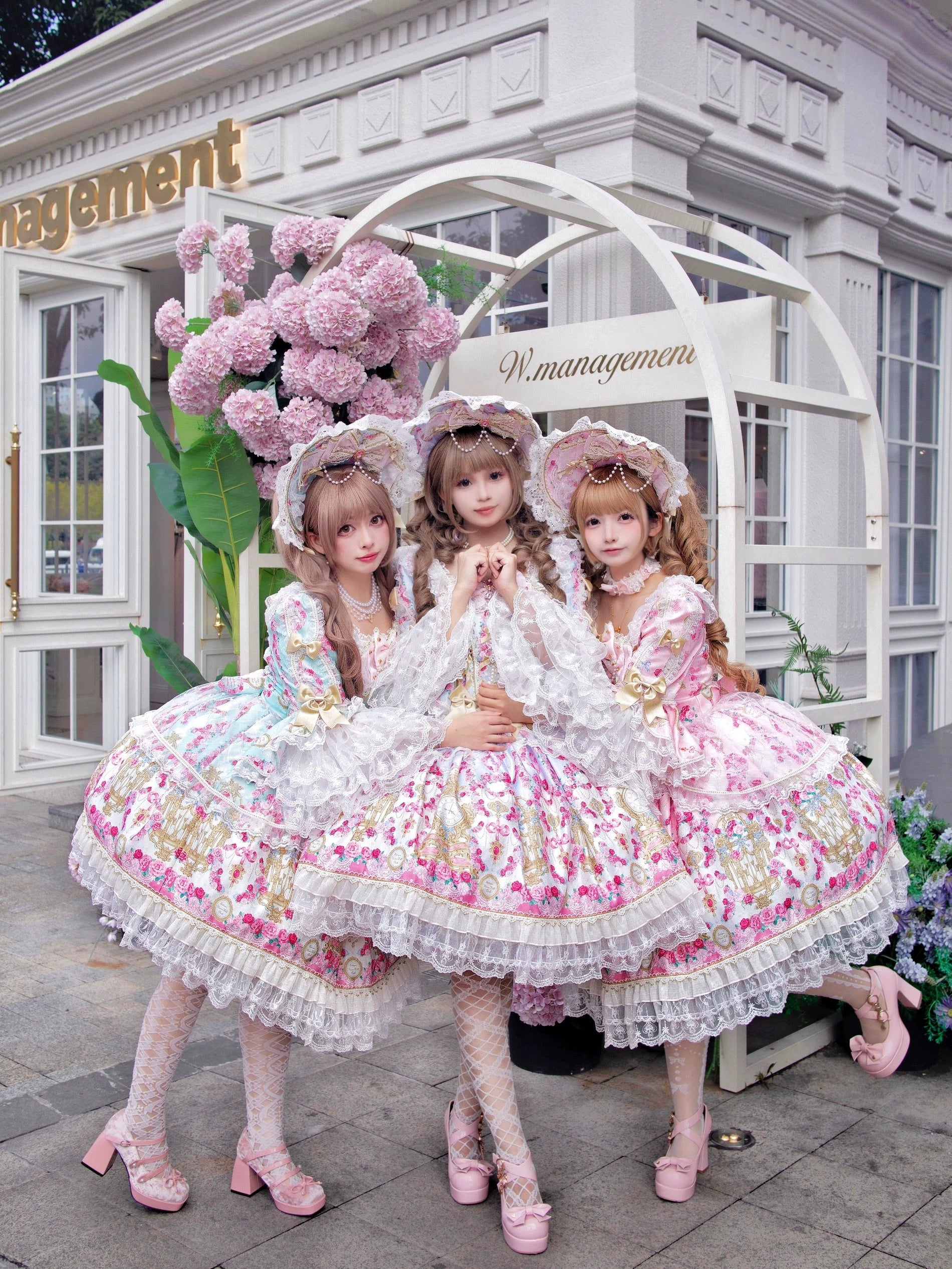Rose Garden Prelude - Sweet Lolita OP Dress, Floral Printed