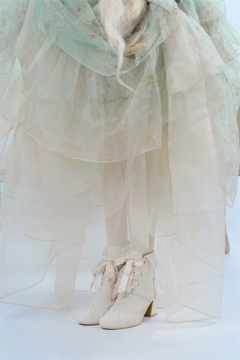 MR.Qiutian - Lady Incognita - Retro Lolita Ankle Boots, Size Zipper 44240:800739