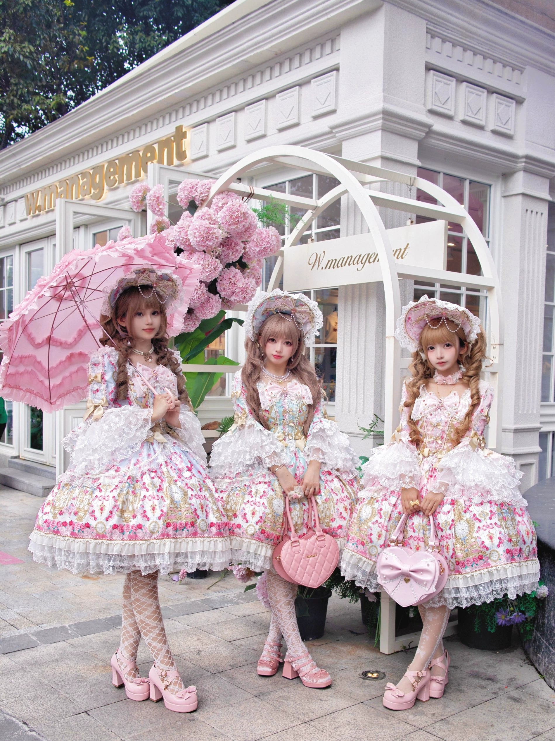 Rose Garden Prelude - Sweet Lolita OP Dress, Floral Printed