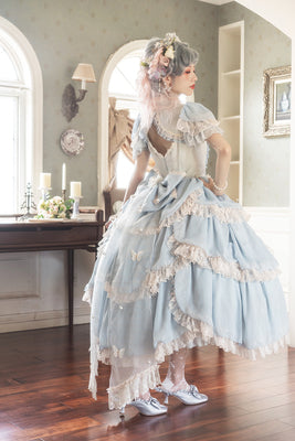Henrietta~Look for Butterflies~Elegant Lolita Princess Dress Accessories Multicolor free size light blue ordinary length tail 