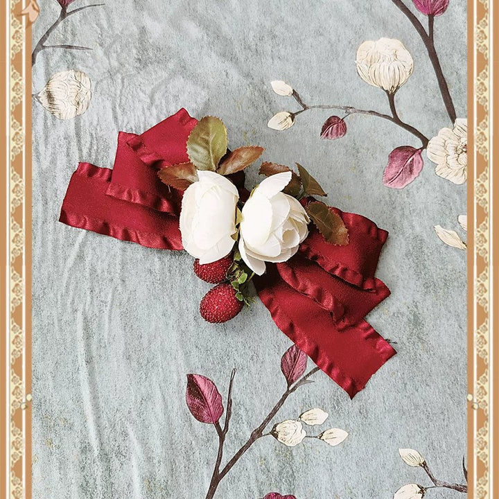 Infanta~Sweet Lolita Accessories Bonnet KC Socks Beret Red Headdress  