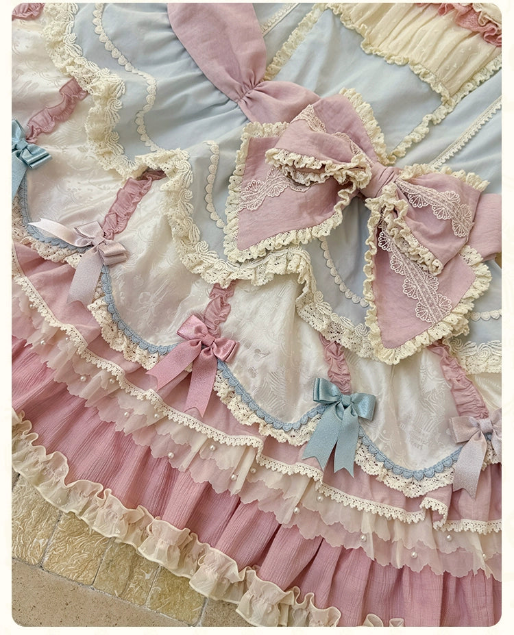 Mademoiselle Pearl~Cup Cake~Sweet Lolita OP Dress Kawaii Lolita JSK SK   