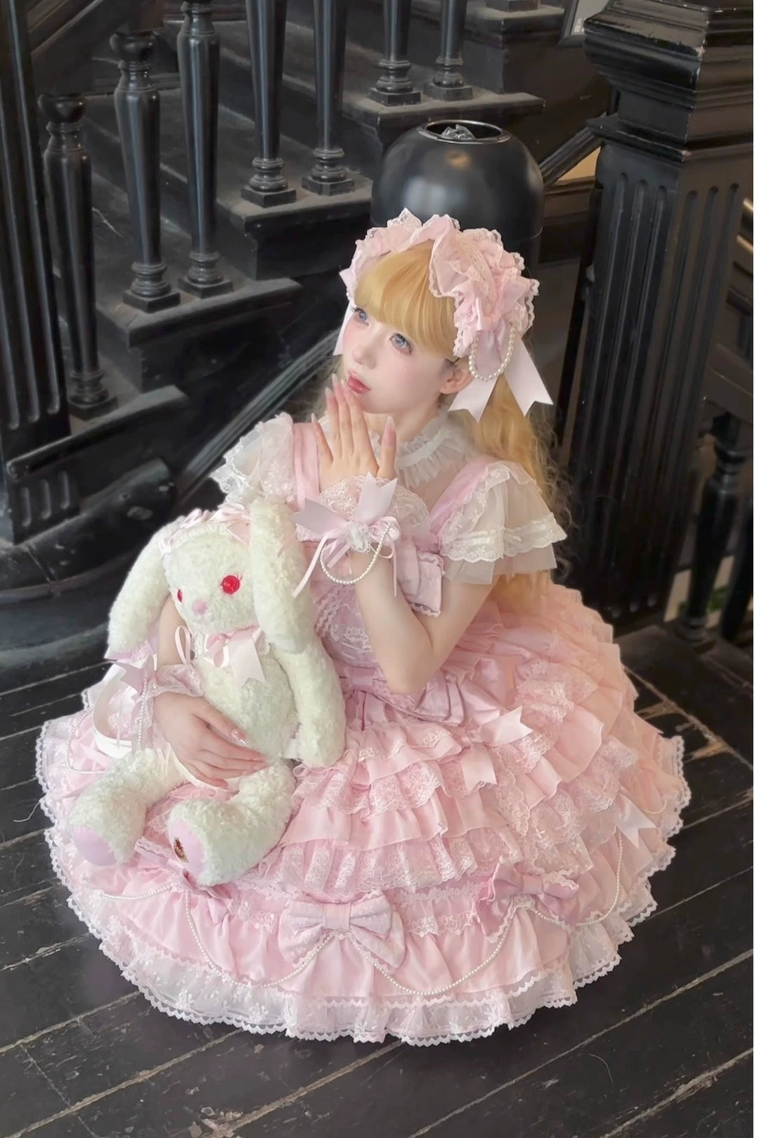 Cocoa Sweetheart~Love Descends~Wedding Lolita Jumper Dress Elegant Bridal JSK   