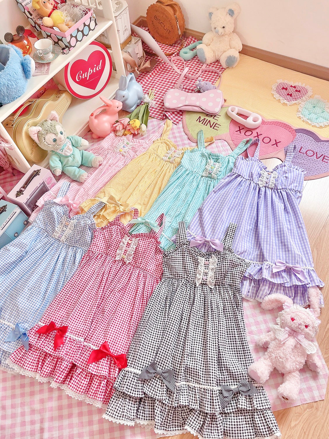 Fluff Mollie - Split Pea Breakfast - Kawaii Lolita Cotton JSK black