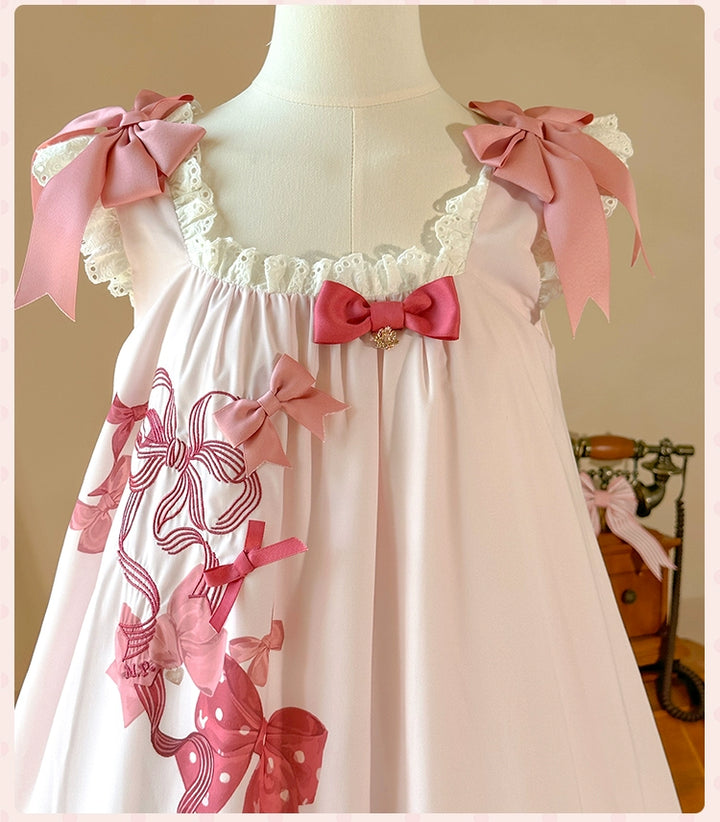 Mademoiselle Pearl~Bow Rabbit~IP Collab Sweet Lolita OP in Multiple Styles 43054:763907