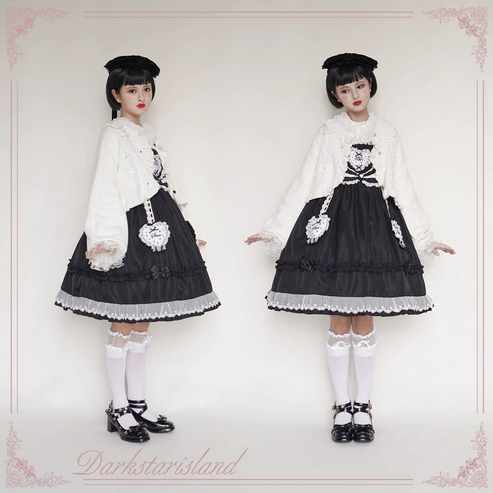 (BFM)Dark Star Island~Sugar Frost~Sweet Lolita Cardigan Knit Embroidered Sweater   