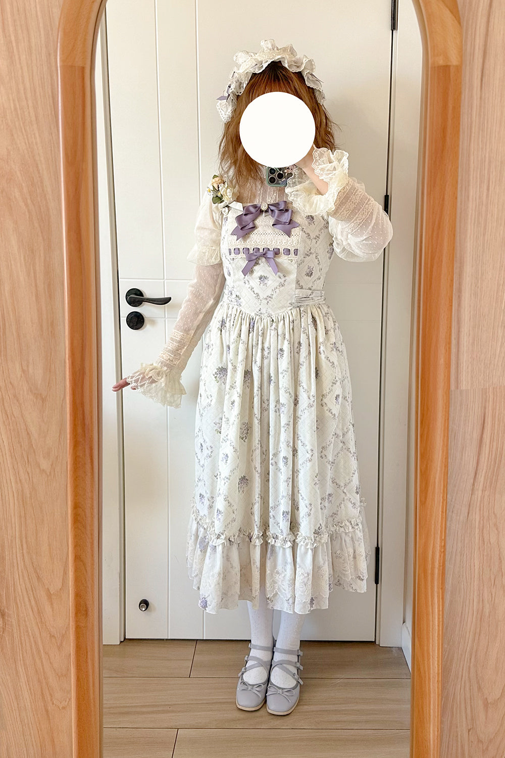 Miss Point~Customized Wood Rose 2.0 Elegant Vintage Jumper Dress 21392:302580