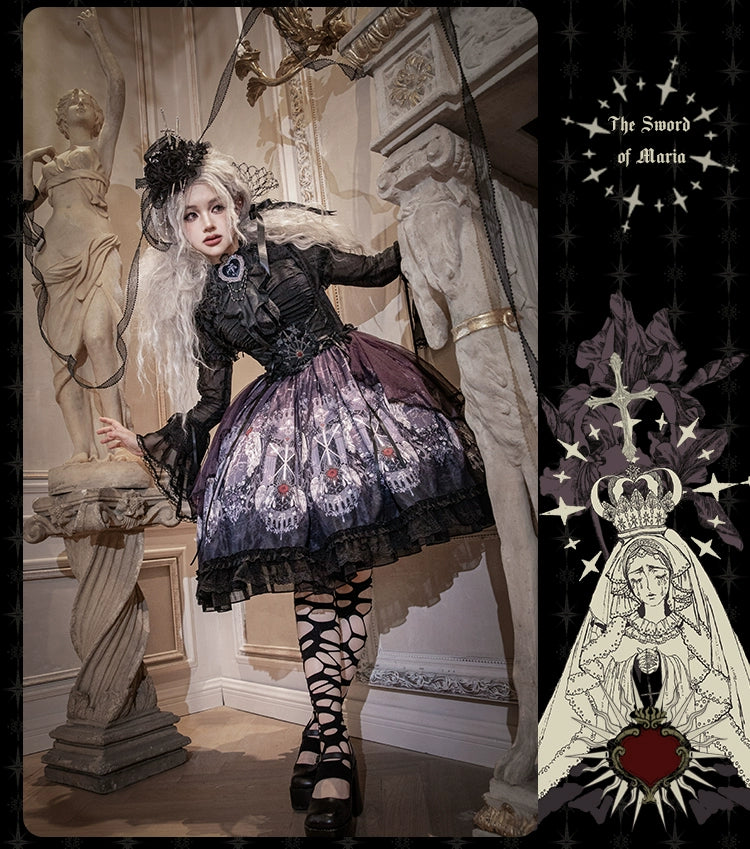 Mademoiselle Pearl~Sword of Maria~Gothic Lolita Dress Halloween JSK OP   