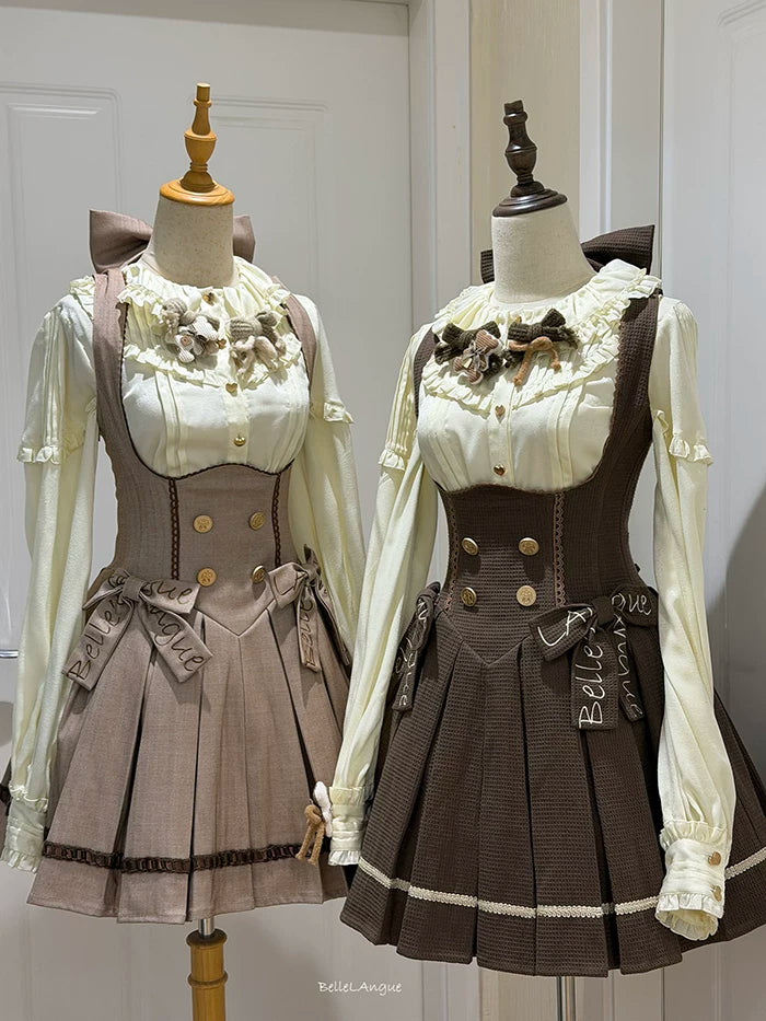 Sweetheart Canelé - Bust-supporting Classic Lolita JSK Dress, Low-waist