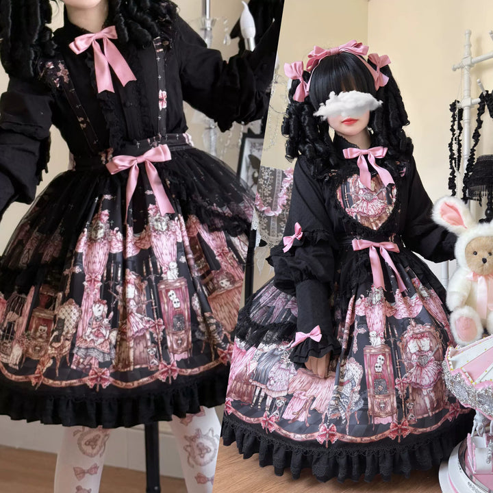 Uncle Wall Original~Missing Lamb Case~Gothic Lolita Dress Set with Sheep Prints 42971:759745