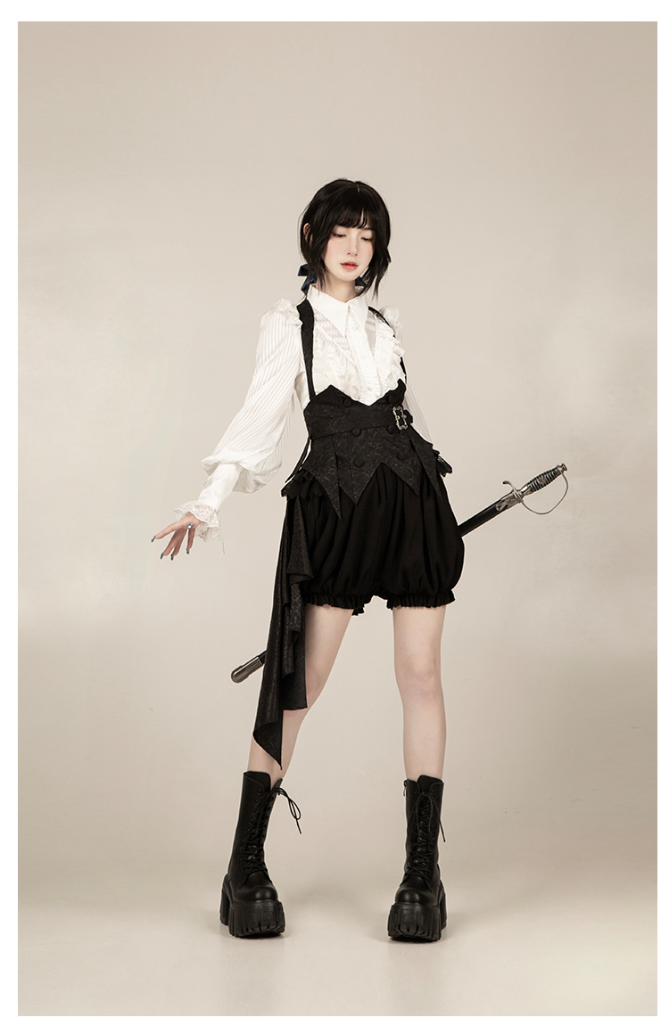 With PUJI~Hunter of Gold~Ouji Lolita Shorts/Pants Outfit Twins Set