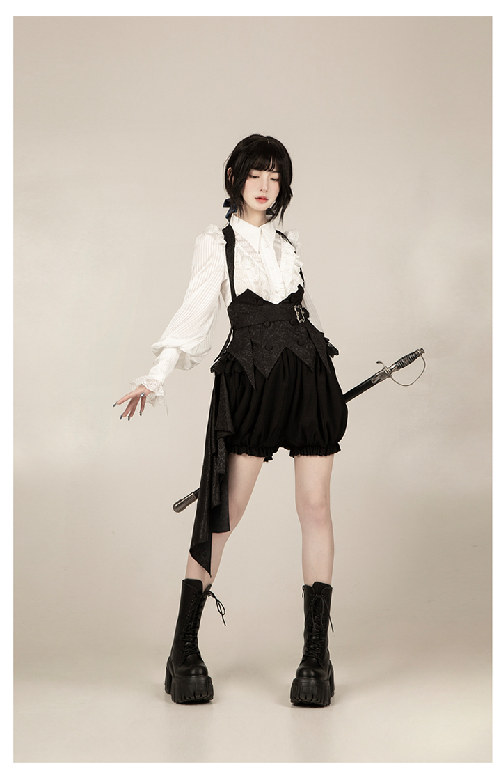With PUJI~Hunter of Gold~Ouji Lolita Shorts/Pants Outfit Twins Set