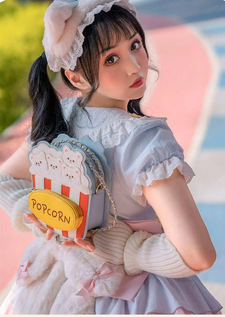 Banana&Guava~Sweet Lolita Bag Popcorn Shape Lolita Crossbody Bag