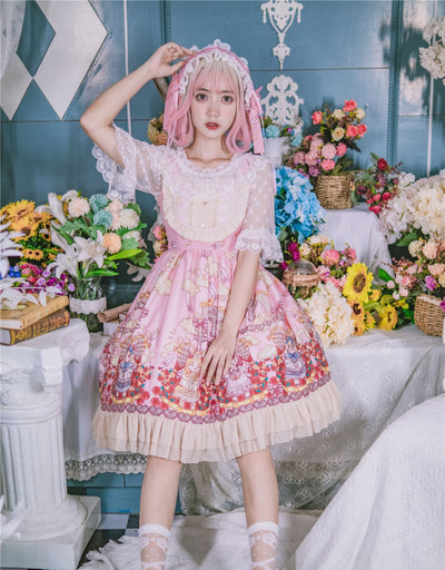 Niu Niu~Oversized Lace-Mesh Plus Size Lolita Underwear Shirt   