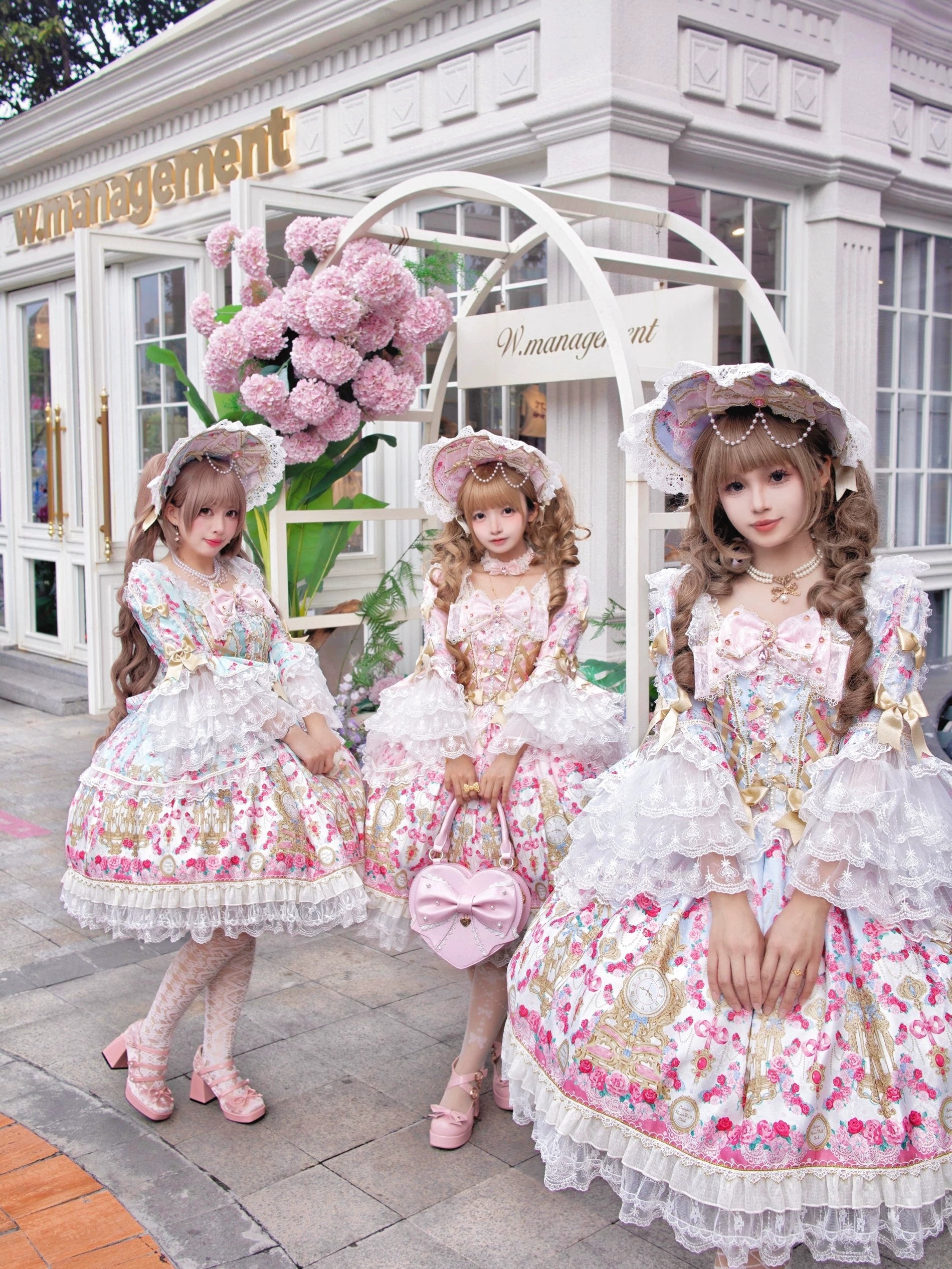 Rose Garden Prelude - Sweet Lolita OP Dress, Floral Printed