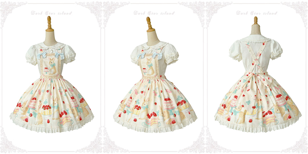 Dark Star Island~Honey Bunny Cake~Sweet Lolita JSK/OP/Strap SK/Shirt   