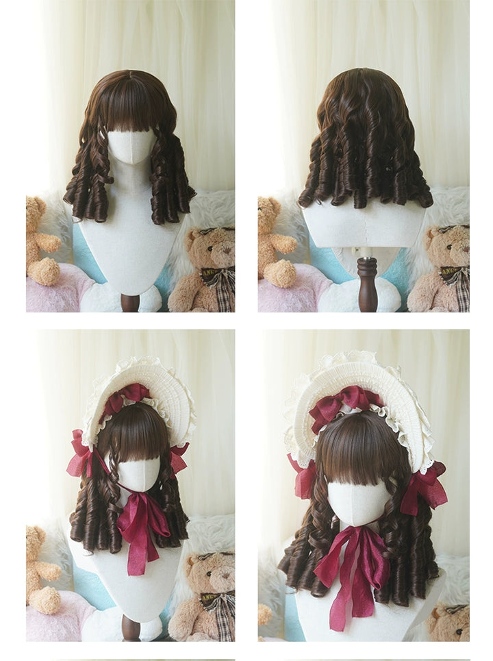 Imperial Tea~Retro Lolita Wig Short Roman Curl Hairpiece