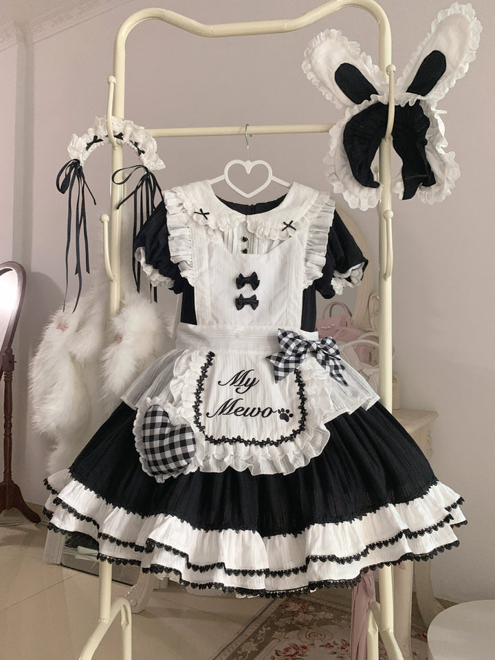 Cream doll~Kitten Maid~Twin Lolita OP Dress Cream Doll Maid OP (L M S XL) 38856:603040