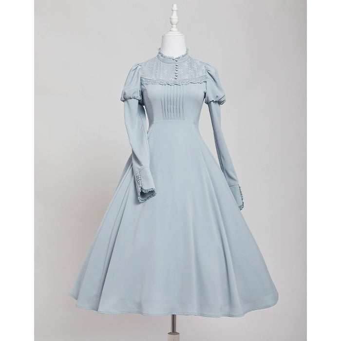 KINOKOKO~Aslan Blessings~Classic Lolita OP Seven-panel Slim Fit Dress with Cape (L M S XL XS XXL) 41988:721494