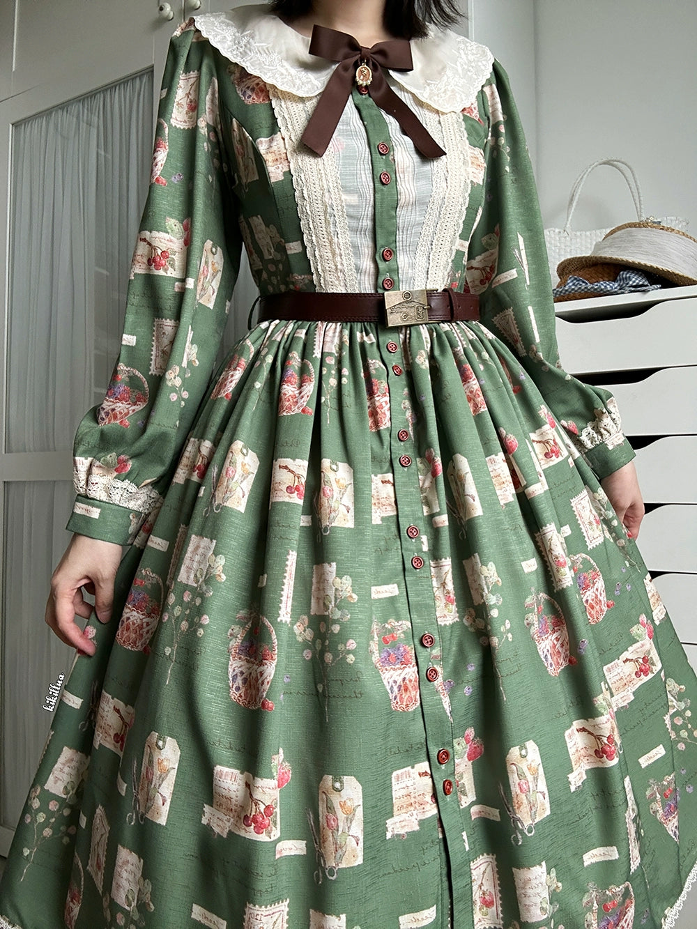 (Buyforme)Miss Point~Forest Lolita Lantern Sleeve OP Casual Dress