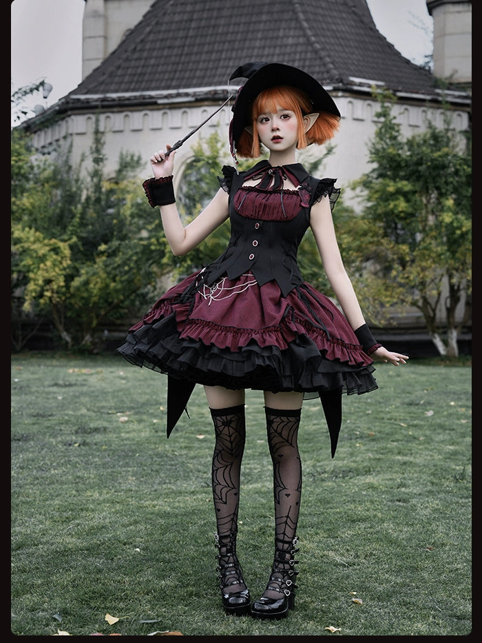 Alice Girl~Lolita Potion~Gothic Lolita JSK Halloween Sleeveless Lolita Dress   