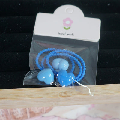 MaoJiang Handmade~Sweet and Lovely Lolita Hair Rope gradient blue heart 3 hair ropes  