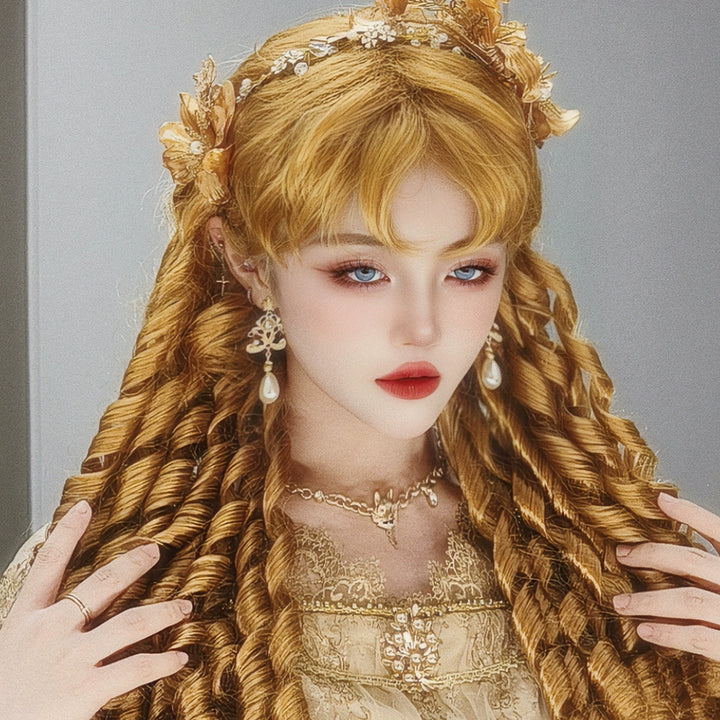 Mabuxi~Retro Lolita Wig Elegant Roman Curls Gorgeous Court Wigs 40472:668716