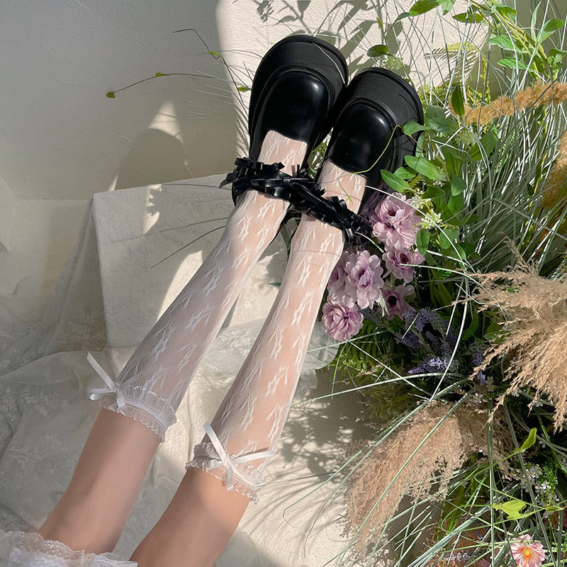 WAGUIR~Elegant Lolita Organza Lace Socks   