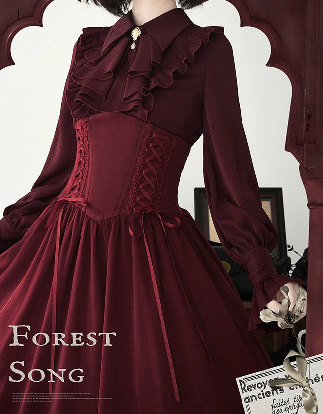 Forest Song~Astris~Classic Lolita SK Double-sided Corset Fishbone Skirt