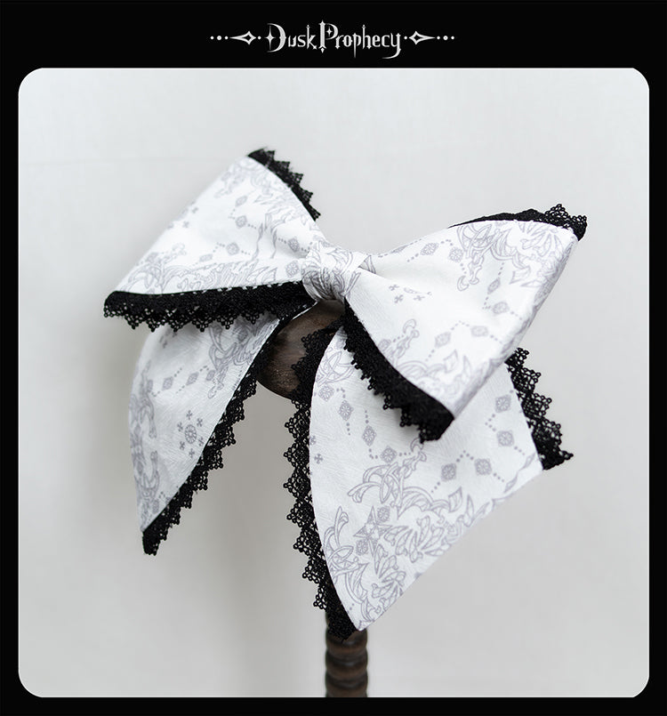 DuskProphecy - Coccyx - Elegant Lolita Hair Accessories Set Multicolors (white) 34726:464774