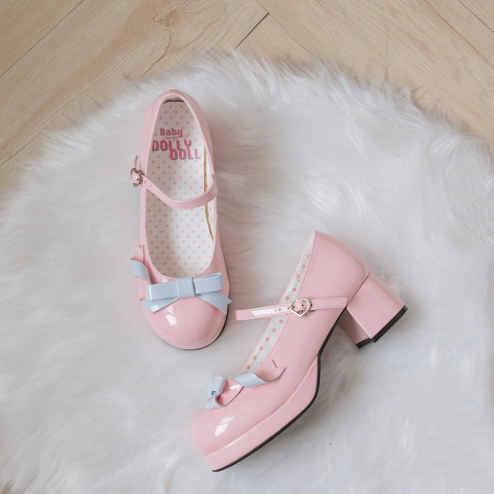 Dolly Doll~Lovers' Gift~Round Toe Middle Heel Mary Jane Lolita Shoes 32678:397974