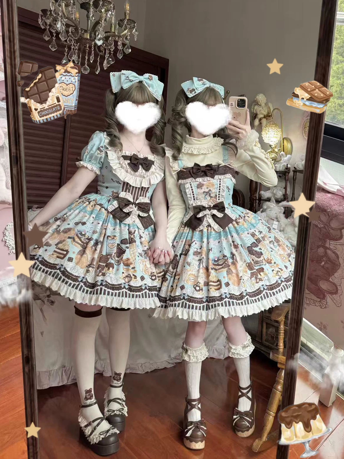 Honey Chocolate - Printed Kawaii Lolita JSK Dress