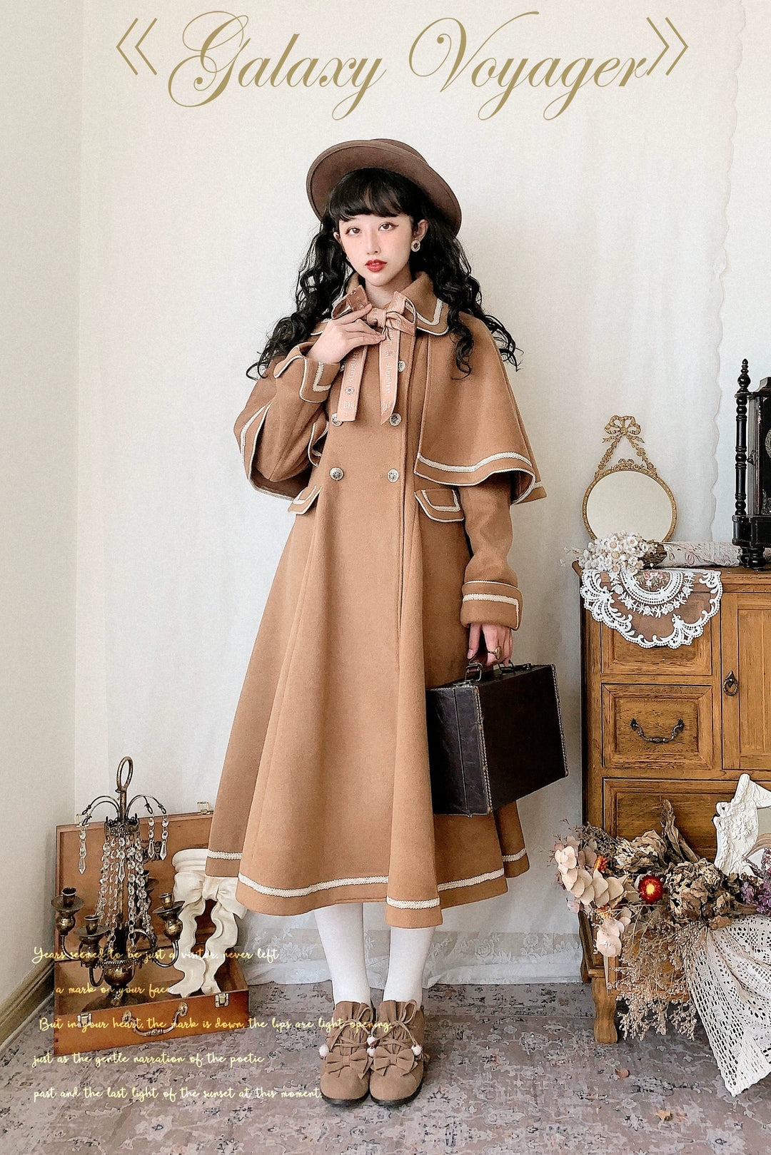 Unideer~Galaxy Traveler~Classic School Lolita Overcoat with Detachable Cape and Bow (2XL L M S XL) 39940:643366