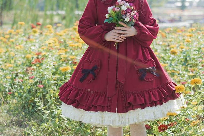 Dawn and Morning~Winter Lolita Coat Lovely Lolita Wool Coat Dress   