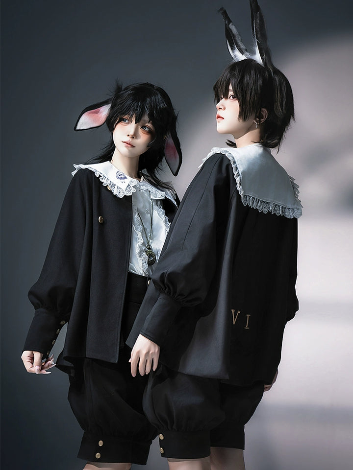 CastleToo~Timer Bunny~Ouji Lolita Shorts Suit Prince Cape and Shirt