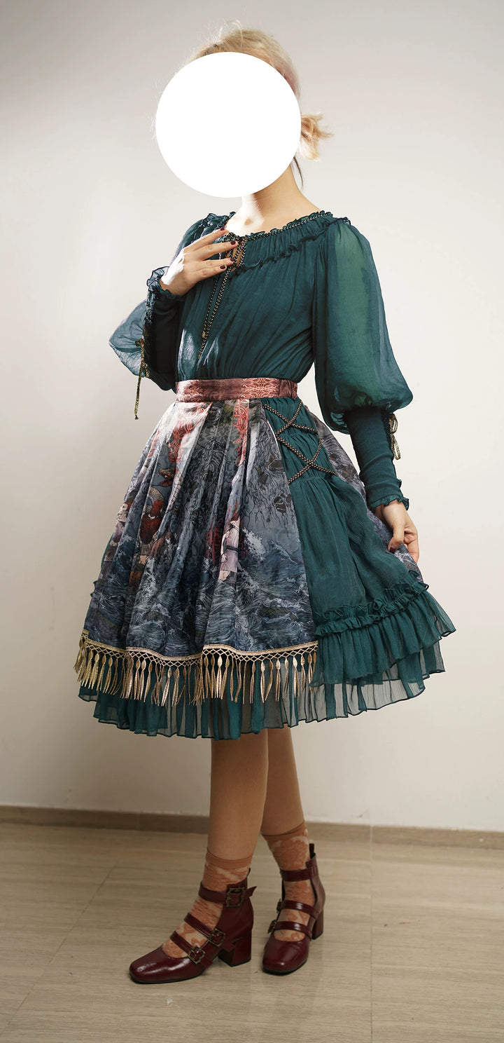 (BFM)FunCcino~Ragnarok~Nordic Style Loki Lolita JSK SK Dress 33160:406620