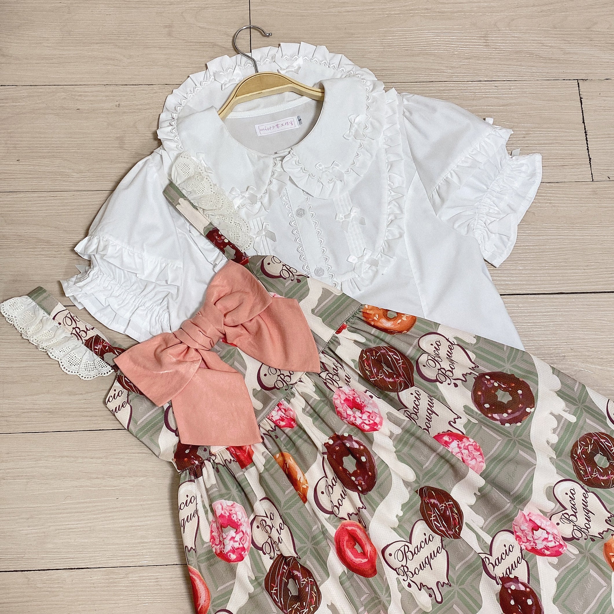 MIST - Creamy Condensed Milk - Kawaii Lolita Shirt Soft Girl Short-sleeved 9914:192312