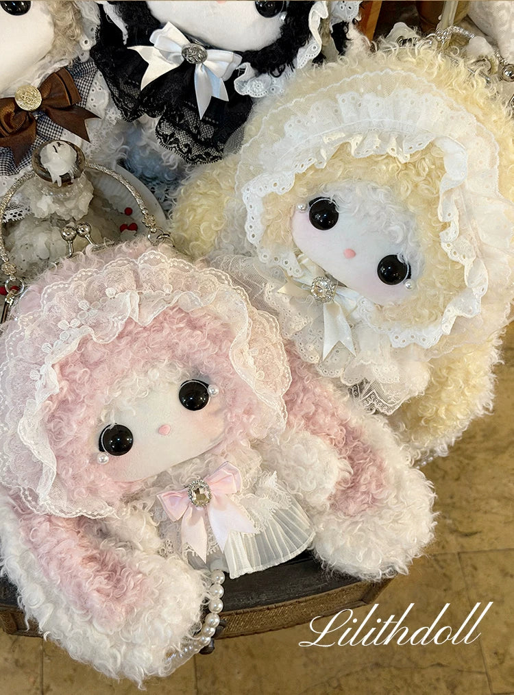 Kawaii Lolita Kiss Lock Plush Doll Bag