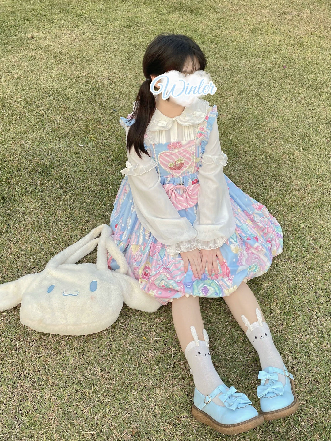 DMFS Lolita~Sweet Lolita Blouse Double-layered Puff Sleeves Lolita Shirt 34102:669302