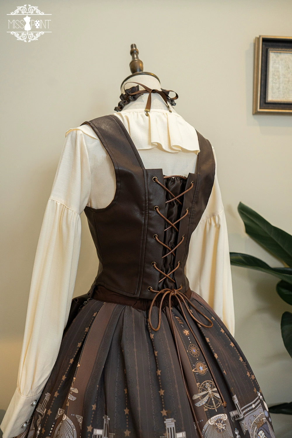 (BFM)Miss Point~Demon Hunter's Diary~Gothic Lolita PU Leather Vest 33588:429880