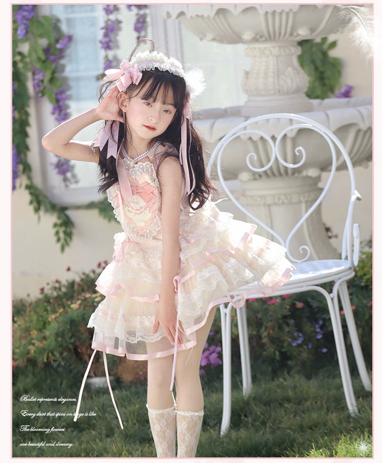 Mademoiselle Pearl~Silk Ballet~Kid Lolita JSK Dress Flower Wedding Lolita Dress