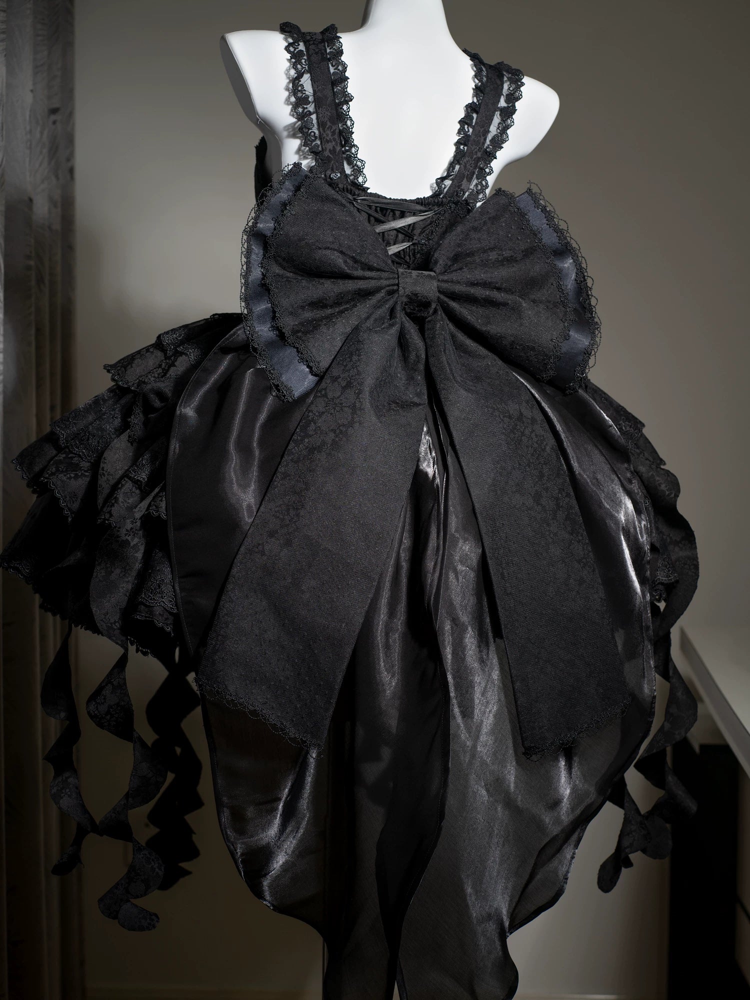 Mori Isle - Solid Gothic Lolita JSK Dress, Embroidered Lace 45658:857797