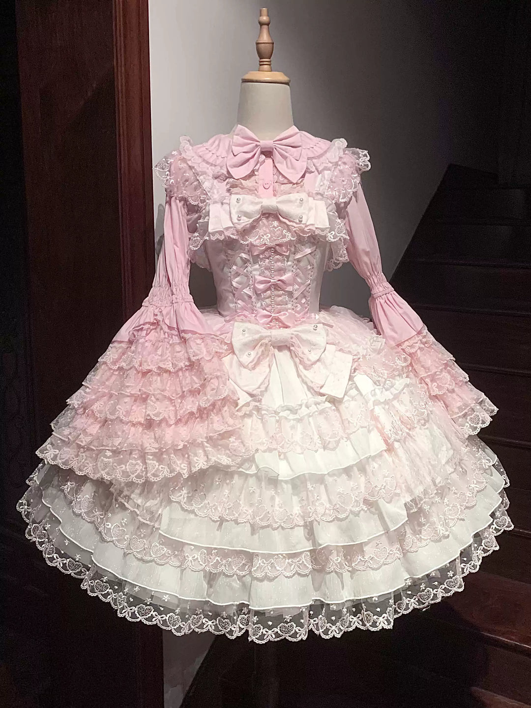 Sugar Girl~Love Overture~Sweet Lolita JSK Suit Tiered Ruffles Skirt 40624:685342