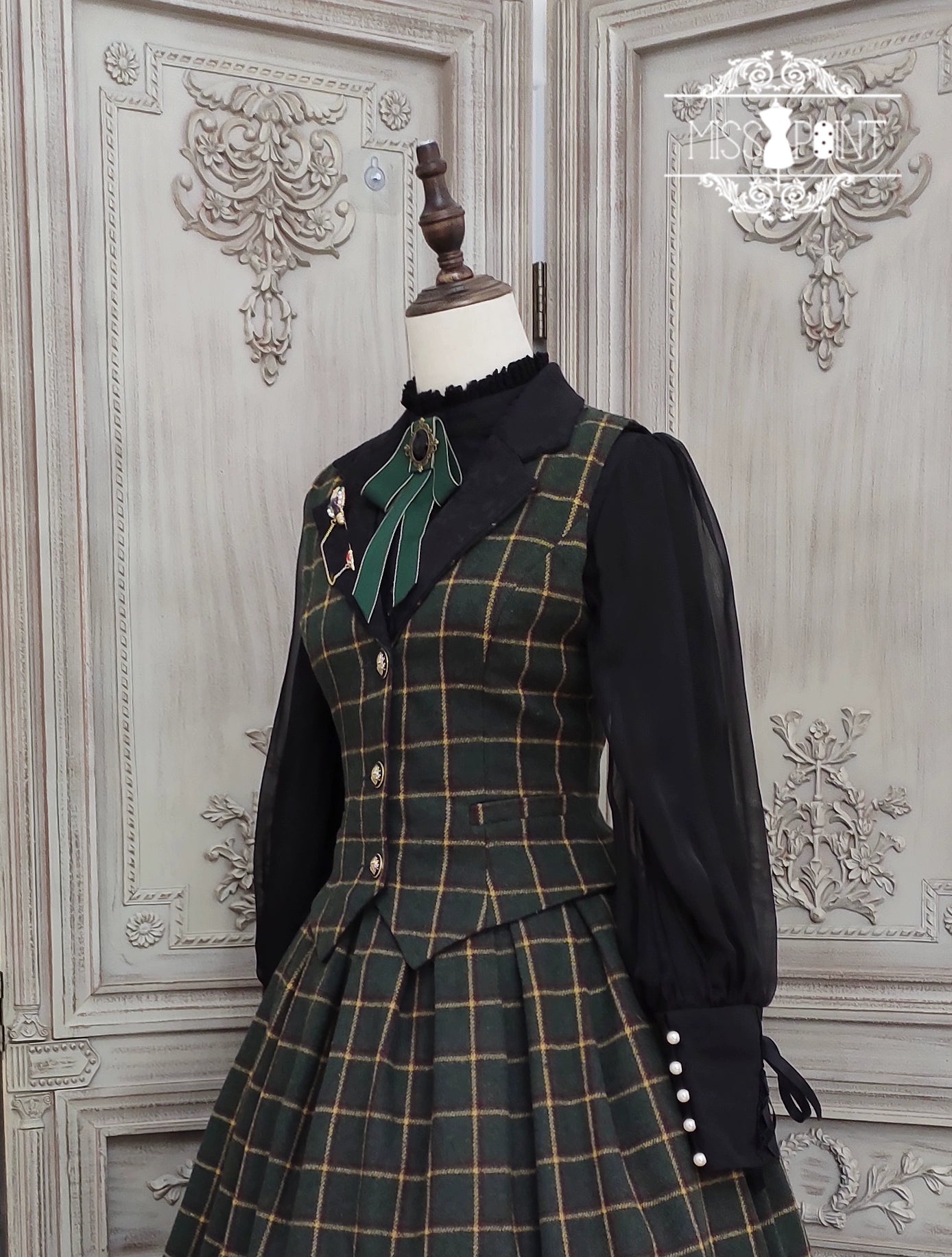 (BFM)Miss Point~Rose~Elegant Lolita Pliad Print Vest Customized 32510:385438