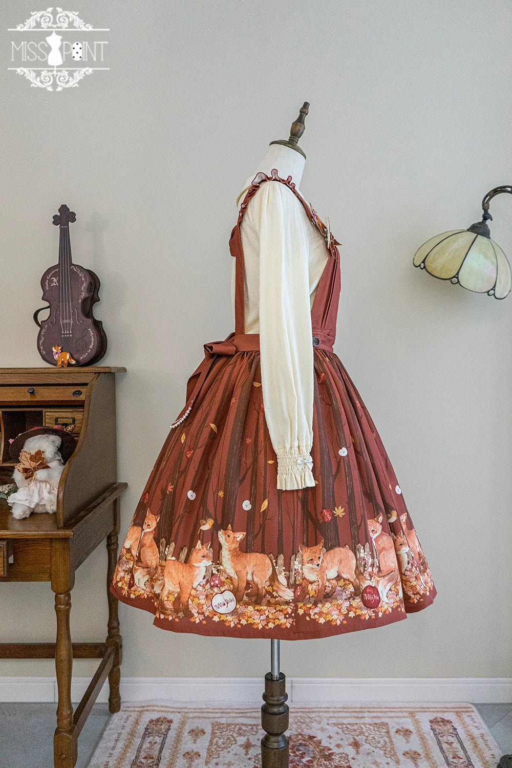 Miss Point~Fat Fox in the Forest~Elegant Lolita Skirt Detachable Chest Guard SK 37582:562296