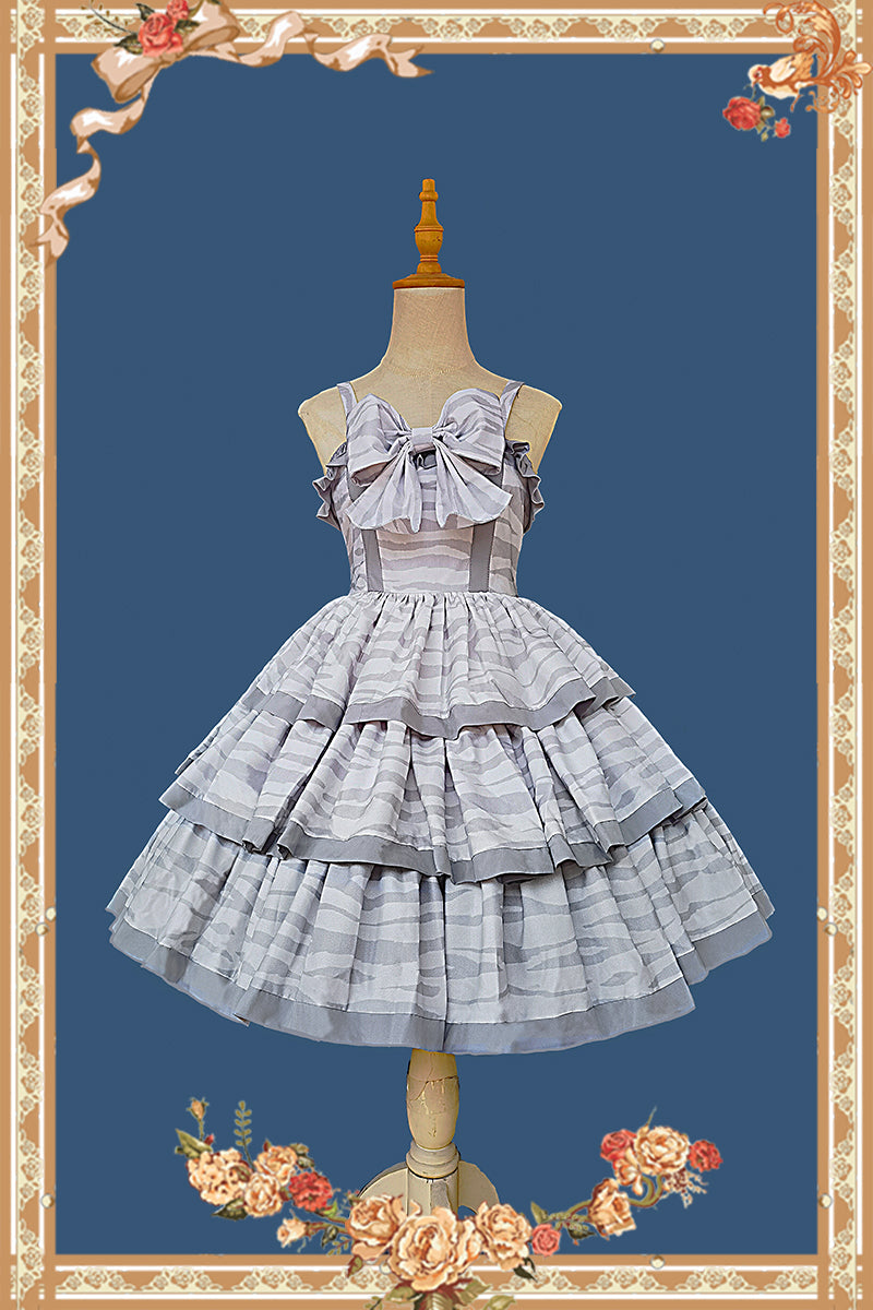 Infanta~Cloth Cat~Kawaii Lolita JSK Multi-Color Tiered Ruffles Dress 42774:753054